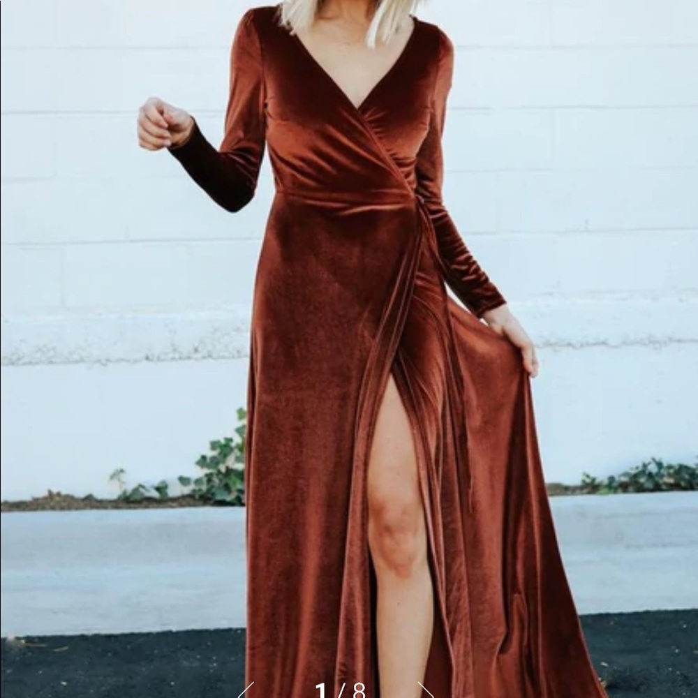 NWT Baltic Born Esmeralda Velvet Wrap Maxi Dress